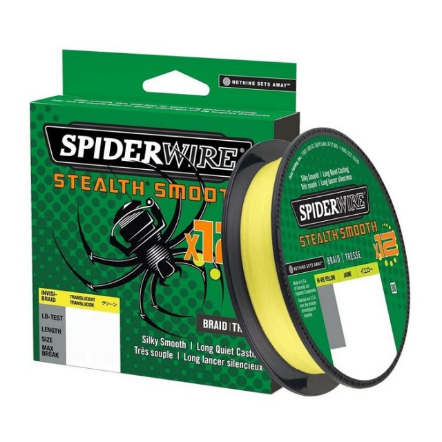 Fio Spider Wire Stealth Smooth X12 0.15mm 150m Hi-Vis Yellow