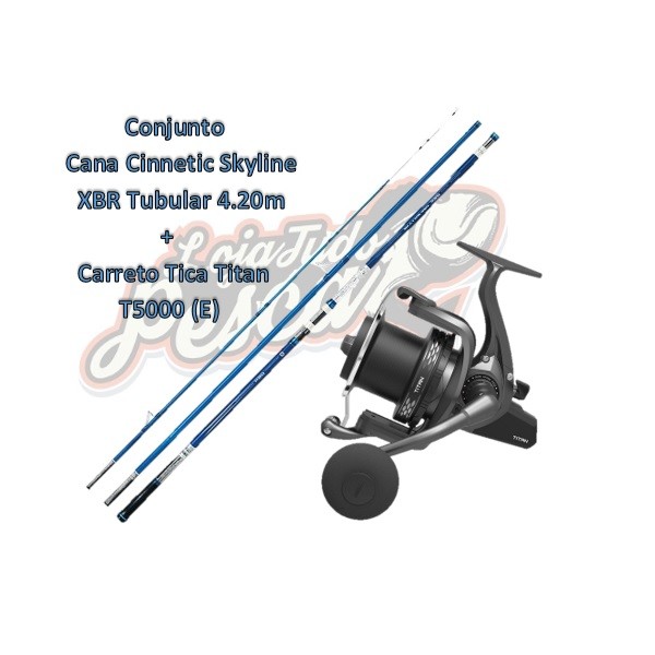 Conj Cana Cinnetic Skyline XBR Tubular 420 + Carreto Tica Titan